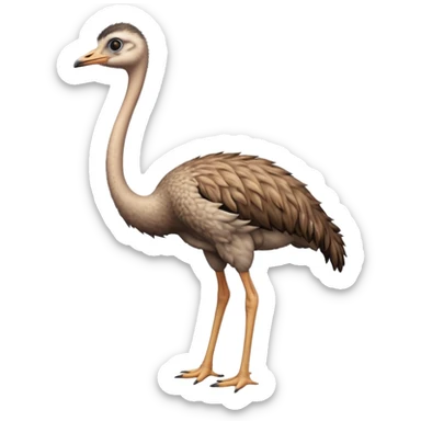 High resolution of   realistic full body ostrich without distorted , no extra hybrid sticker