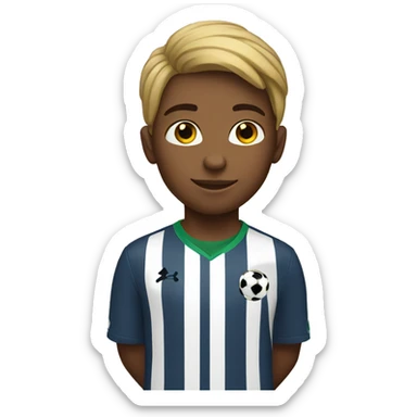 young soccer player sticker
