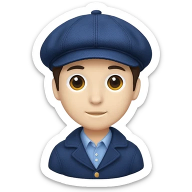 Newsboy cap sticker