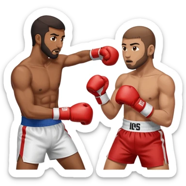 brown muslim man hitting white english man sticker