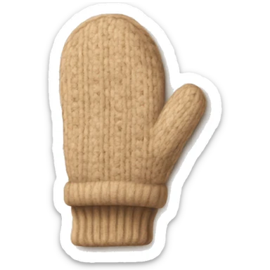 Beige mittens sticker