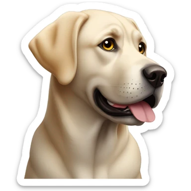 Perro Labrador con miedo sticker