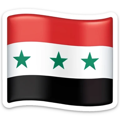 Sticker designed on new syrian flag sticker