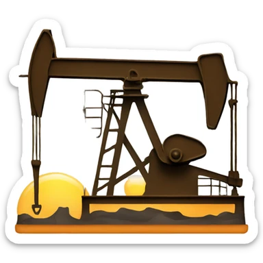 Pumpjack oil sticker