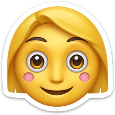Un emoji con cara de misterio sticker