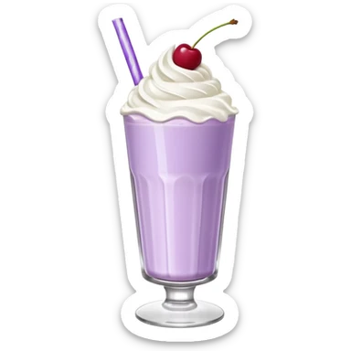 Milkshake light purple with high glass sticker