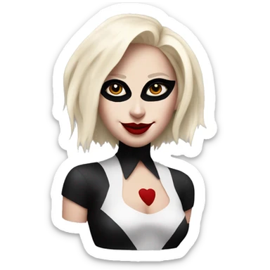 create an emoji of lady gaga as harley quinn sticker