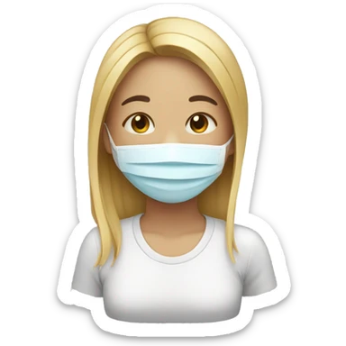 smiling girl with closed eyes ,put on a facial mask sticker
