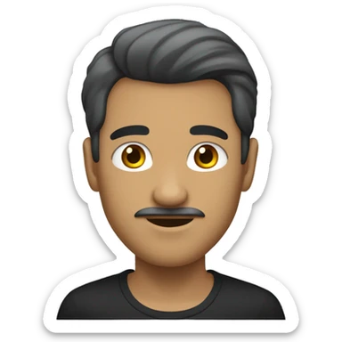 homme de couleur noir, sans cheveux, complètement chauve sticker