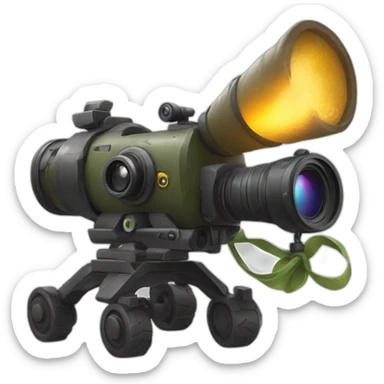 Creature using a camera as a cannon sticker