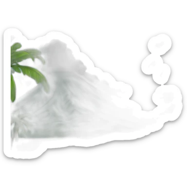 Forme de l’île de la réunion avec un paysage locale à l’intérieur de la forme  sticker