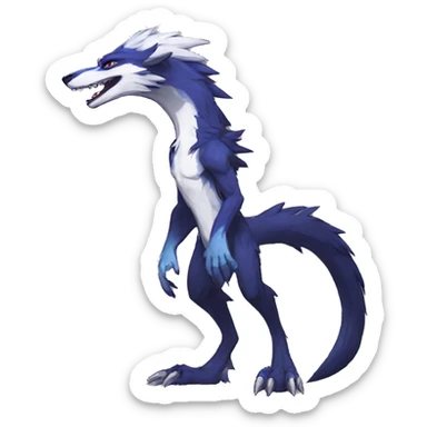 Cool Edgy Modern Sergal species by LiLaiRa full body sticker