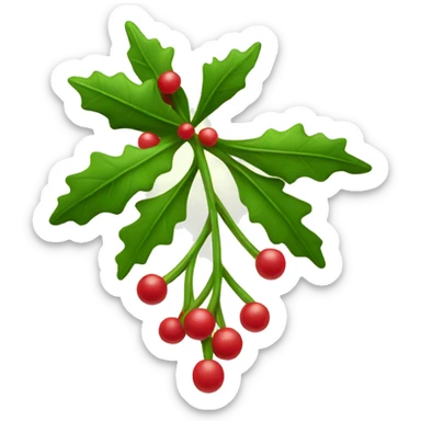 mistletoe with berries sticker
