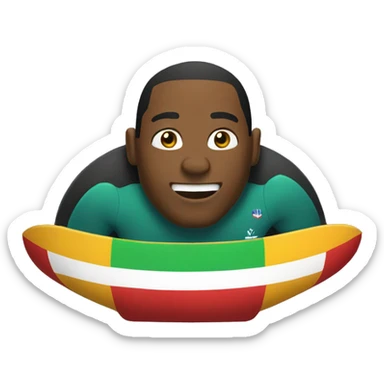 Bobsled sliding  sticker