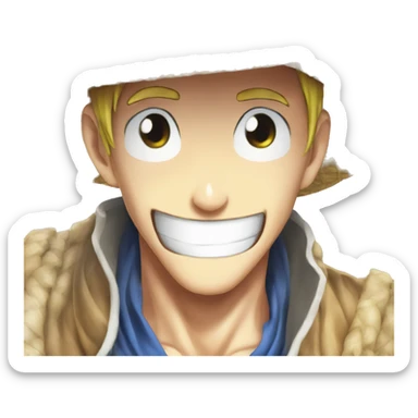 straw hat one piece manga sticker