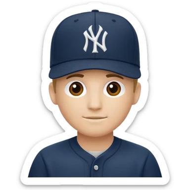 Brimless new york Yankee cap no face just cap sticker