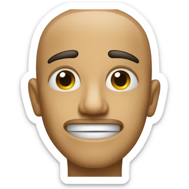 An emoji with one eye half-closed and the other wide open. sticker