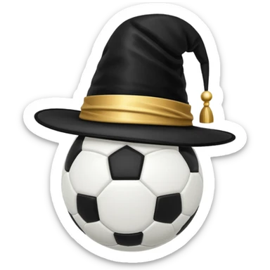 magician's hat soccer ball sticker