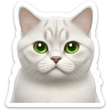 fluffy Cream british shorthair green eyes sticker