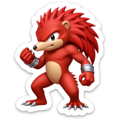 Sonic the hedgehogs friend knuckles sticker