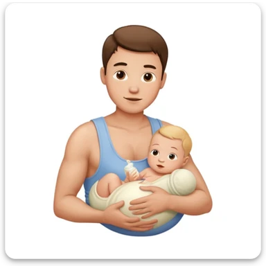 Breastfeeding man sticker