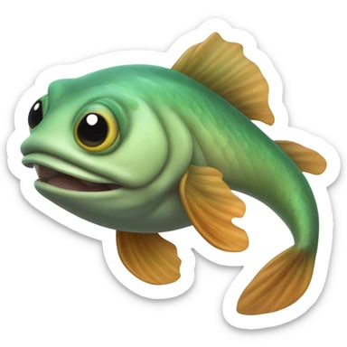 Fish resembling salamander with legs sticker