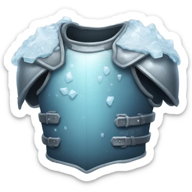 torso armor covered in ice sticker