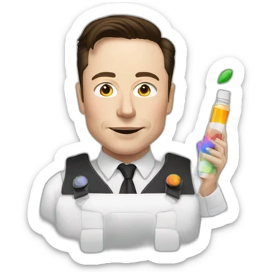 elon musk doing drugs, for educational purposes only, inclusiveness and positive, LGTBQ+ sticker