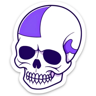 purple skull sticker