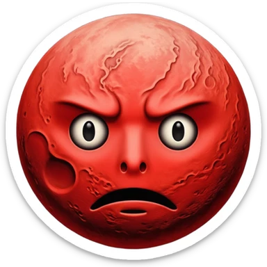 a red moon with no face just pure terror  sticker