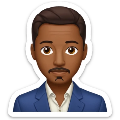 Ralph Tresvant with dark brown hair sticker