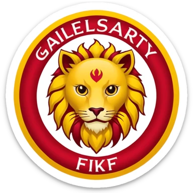 Türkiye futbol ligindeki Galatasaray fk futbol kulübünün logosunu yapar mısın sticker
