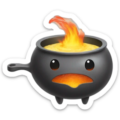 calcifer from howl's moving castle eat scrambled eggs sticker