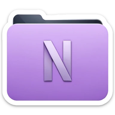 Netflix aesthetic "N" logo in pastel purple sticker