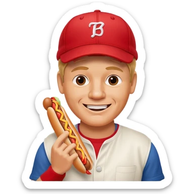 gordon ramsay hold a hotdog, happy smile sticker