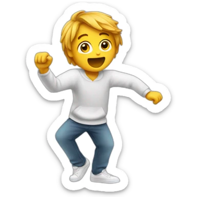 Personne qui fait un dab sticker