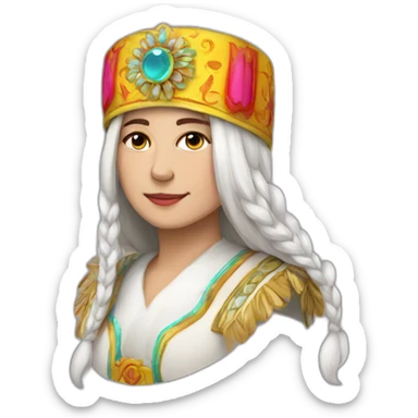 Colourful kokoshnik sticker