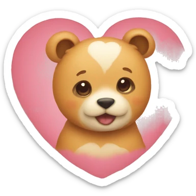 postcard with heart for mom  sticker