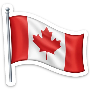 canada flag without colours sticker