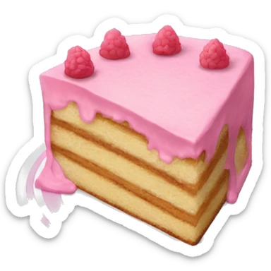 torta de cumpleaños rosada y plateada sticker