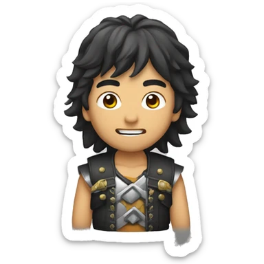 Muchacho asiático metalero  sticker