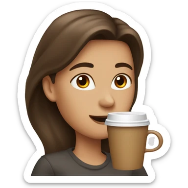 girl obsessed with drinking coffee sticker