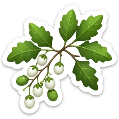 christmas mistletoe sticker