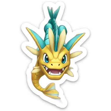 shiny gyarados pokemon sticker