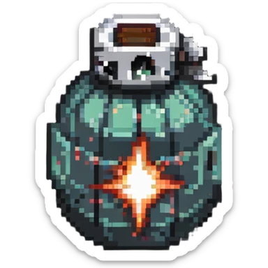 bomb power up item with unlit closed fuse sticker