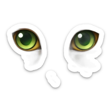 Ginger siberian cat with green eyes sticker