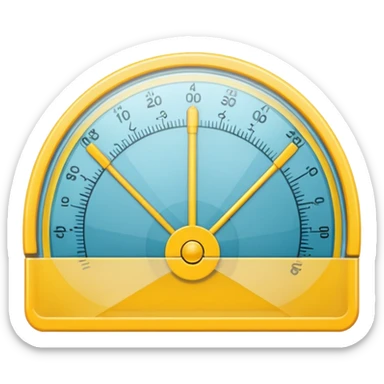 "📏" This emoji is for ruler. Then make an emoji for protractor. Which is real emoji type like the given emoji and same color....make emoji not imaje sticker