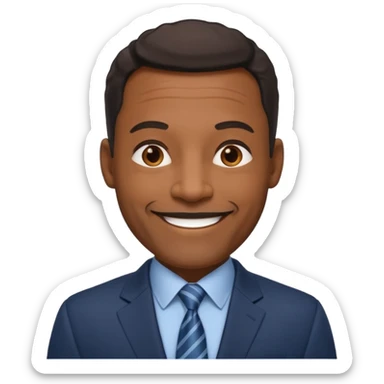 confident 50 year old  black male professional sticker