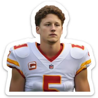 Josh Allen standing over Patrick Mahomes  sticker