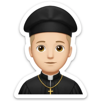 The priest presiding over the wedding sticker